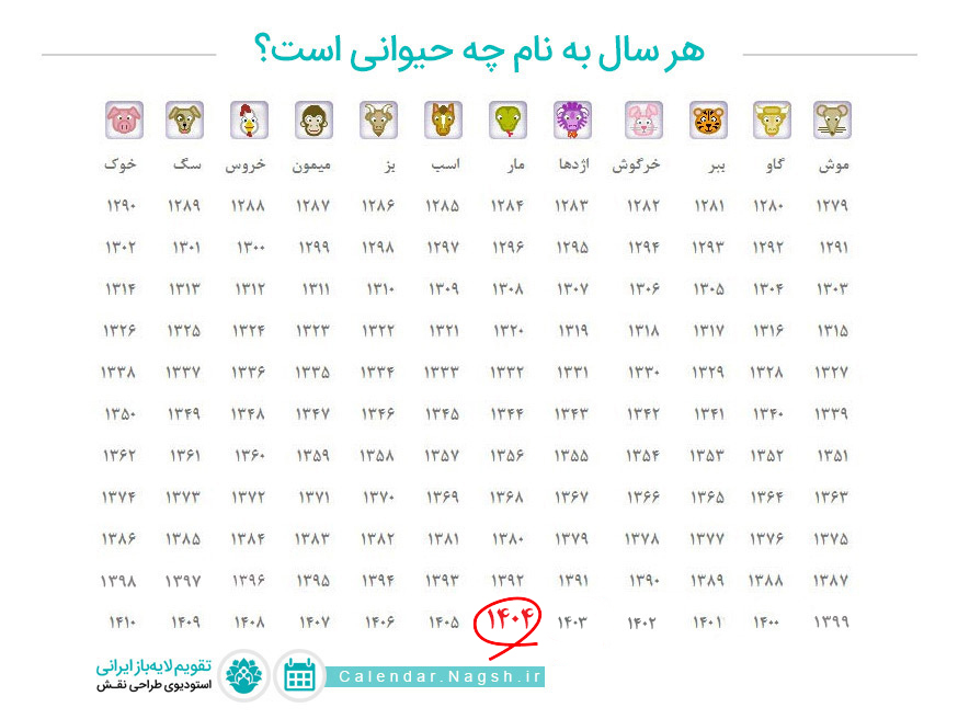 حیوان سال 1404